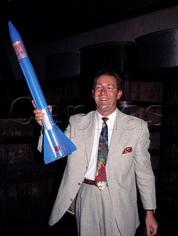 Laurent Ponsot circa 1998 holding an antihail   rocket   MoreyStDenis Cte dOr France