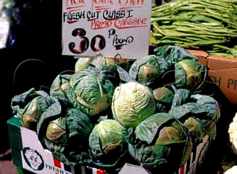 Cabbages for sale   KingstonuponThames market