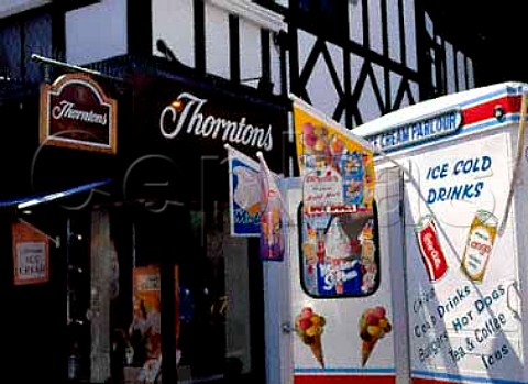 Thorntons confectionery shop and icecream van  KingstonuponThames Surrey