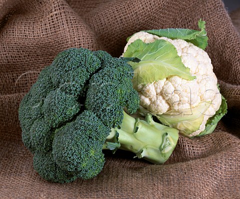 Broccoli and cauliflower