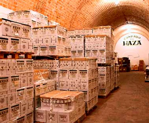 Bottle storage cellar in the Condado de Haza bodega   of Alejandro Fernndez Roa de Duero   Castilla y Len Spain  DO Ribera del Duero
