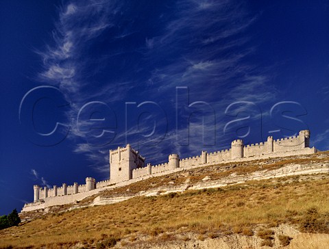 The hilltop castle at Peafiel Castilla y Len Spain Ribera del Duero