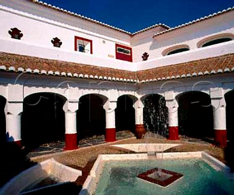 Courtyard in the visitor centre of  Herdade do Esporao Reguengos de Monsaraz Portugal    Alentejo