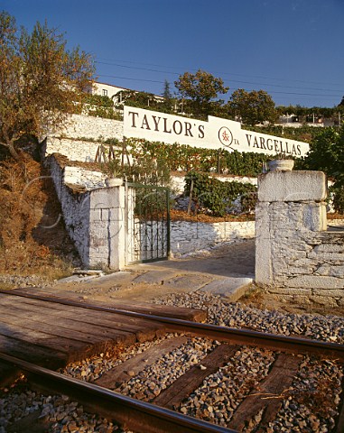 The Douro railway line runs between the river and Taylors Quinta de Vargellas high in the valley east of Pinho Portugal  Port