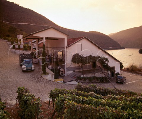 Grape arrival bay of Taylors Quinta de Vargellas  by the Douro River high in the valley to the east of Pinho Portugal  Port