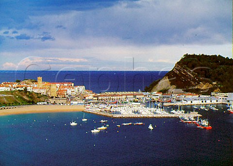 The fishing port of Guetaria Guipzcoa Spain  DO Chacol de Guetaria