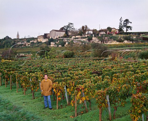 JeanLuc Thunevin in one of the parcels   of vines of Chteau de Valandraud   Stmilion Gironde France