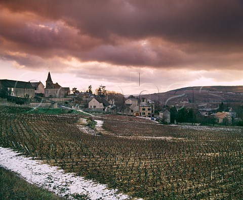 Monthelie on a bleak December day  Cte dOr France   Cte de Beaune