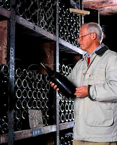 Jacques Seysses in the vintage bottle cellar of   Domaine Dujac MoreyStDenis   Cte dOr France  Cte de Nuits