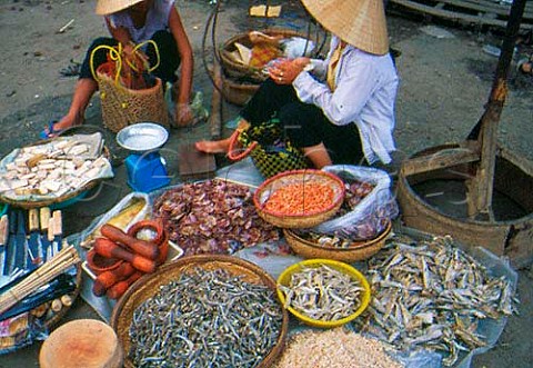 Dried fish for sale   Saigon Market Vietnam