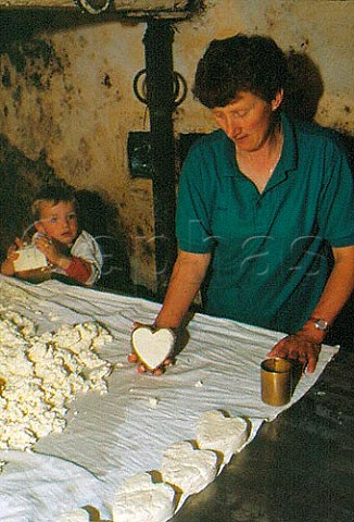 Making Neufchatel Cheeses Pay de Bray   Somme France Normandy