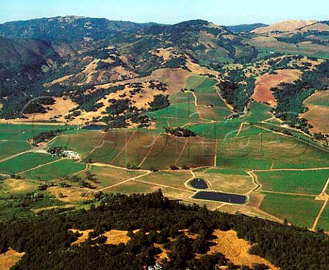 Aerial view of Kunde Estate vineyards Kenwood   Sonoma Co California  Sonoma Valley