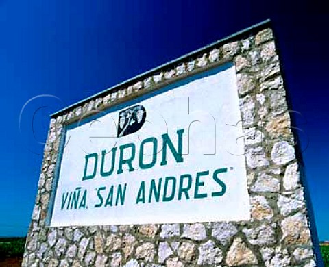Sign in Via San Andres of Bodegas Duron  near La Horra Castilla y Len Spain  Ribera del Duero