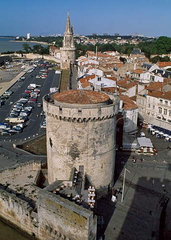 La Chaine tower at the entrance to the ancient port of La Rochelle CharenteMaritime France  PoitouCharentes