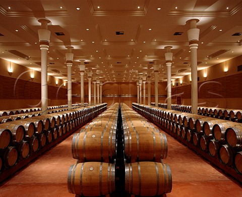 Barrel cellar of Martnez Bujandas Finca Valpiedra bodega Cenicero La Rioja Spain   Rioja Alta