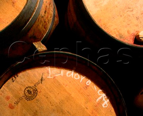 Barrels in cellars of Bodegas Remelluri   Labastida Alava Spain