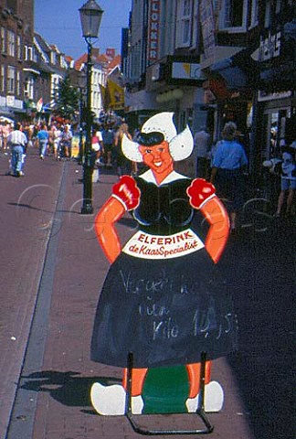 Advertisingboard outside a cheese shop   Amersfoort Utrecht           The   Netherlands