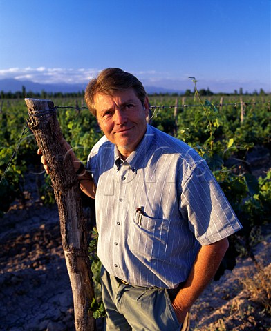 Pedro Marchevsky  Vineyard Director of the   Nicolas Catena Group  in vineyard of Bodegas   Esmerelda Agrelo Mendoza province Argentina