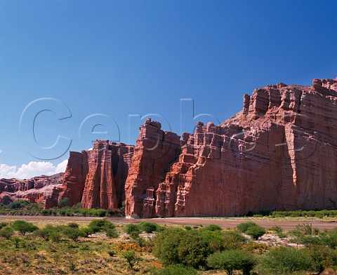 Los Castillos The Castles rock formations near Cafayate Salta province Argentina