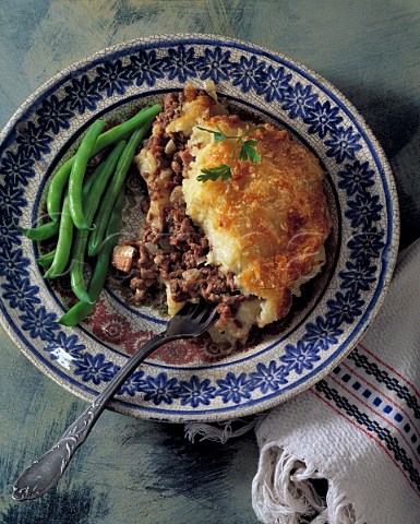 Shepherds pie with green beans