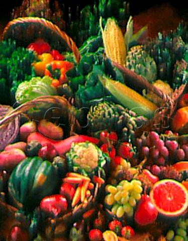 Assorted fresh fruit and vegetables