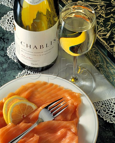 Smoked salmon with Chablis