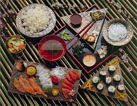 Sushi and sashimi Different types