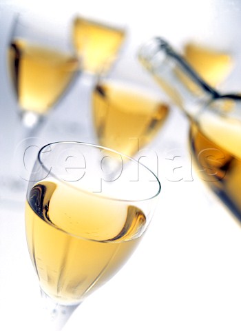 Glasses of white wine