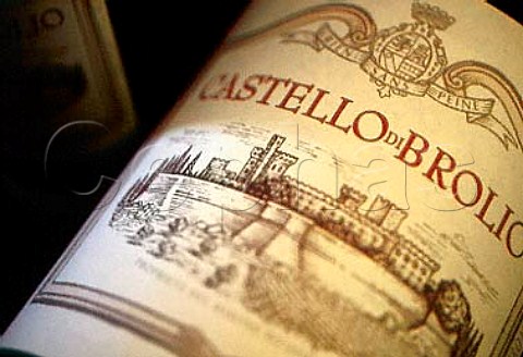 Label of Castello di Brolio   Vin Santo Tuscany Italy