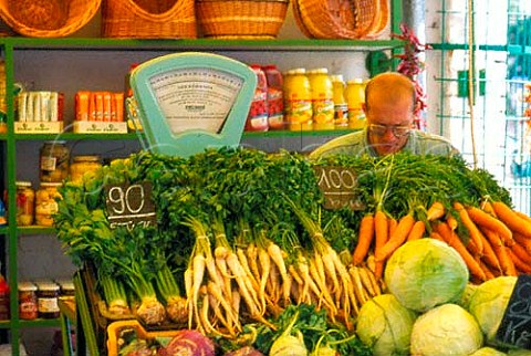 Vegetables on sale at Arpad Strasse  Market Altstadt Sopron Hungary