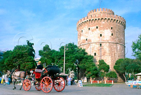 The White Tower in Thessaloniki   Macedonia Greece