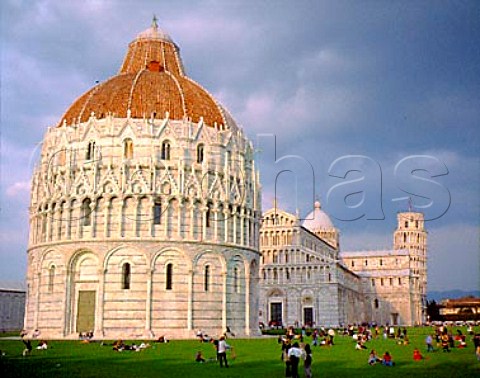 Battistero Duomo Torre Pendente  Pisa Tuscany Italy