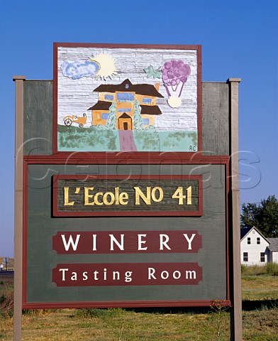 Sign for LEcole No41 Winery Lowden   Washington USA    Walla Walla Valley AVA