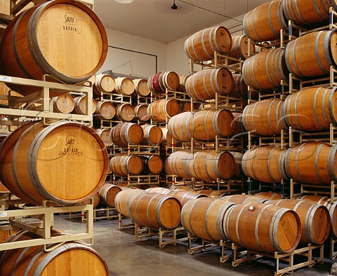 Barrel room of Sagelands Winery Wapato Washington USA Yakima Valley