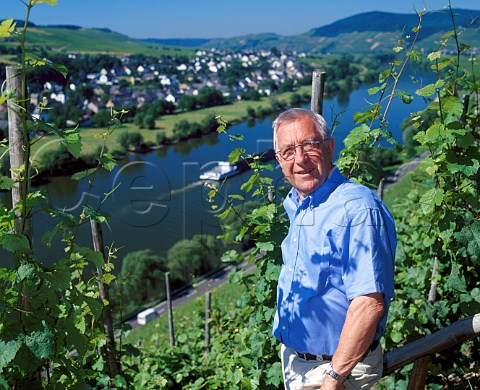 Wilhelm Haag of Weingut Fritz Haag in his Juffer   Sonnenuhr vineyard above the Mosel Brauneberg   Germany   Mosel