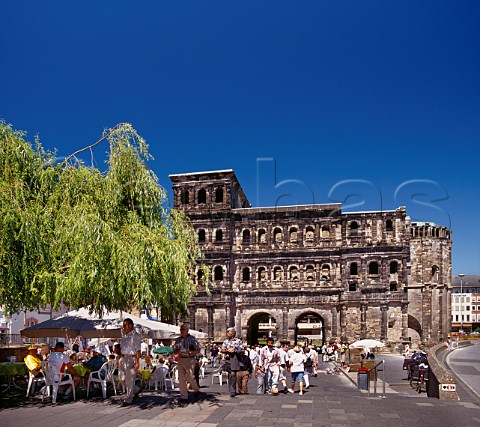 Porta Nigra  the 2ndcentury Roman gate in the old walls of Trier Germany Mosel