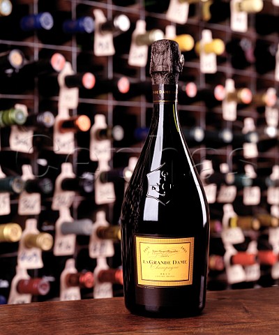 Bottle of 1993 Veuve Clicquot La Grande Dame   in the wine cellar of the Hotel du Vin Bristol
