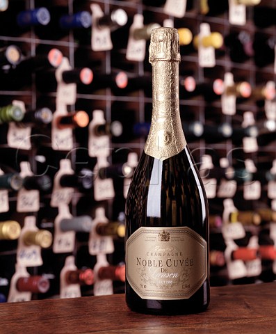 Bottle of 1988 Lanson Noble Cuve Champagne   in the wine cellar of the Hotel du Vin Bristol