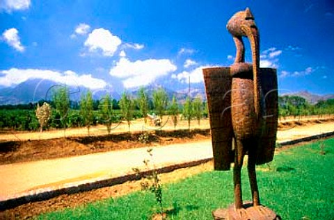 Sculpture in the grounds of   Ashanti Winery Klein Drakenstein  South Africa   Paarl