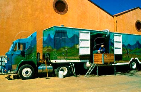 Mobile bottling vehicle at Ashanti   winery Paarl South Africa Paarl