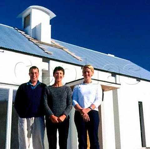 Leonie Morkane centre with son Charles and   daughter Sarah MorkaneDeans   Morworth Estate Vineyard Christchurch   New Zealand    Canterbury