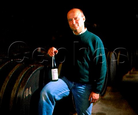 Johannes Selbach in the barrel cellar of   Weingut SelbachOster Zeltingen Germany     Mosel
