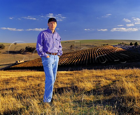 Jeff Grosset and his Gaia Vineyard  planted with Cabernet Sauvignon and Cabernet Franc at an elevation of 570 metres on the slopes of Mount Horrocks Penwortham South Australia  Clare Valley