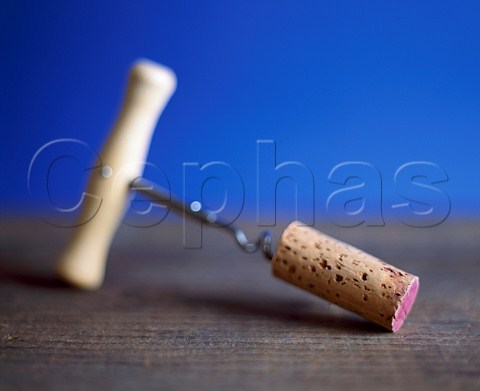 Corkscrew and cork