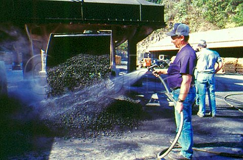Cooling charcoal used to make Bourbon at   the distillery of Jack Daniels   Tennessee USA