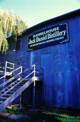 Barrelhouse at the Bourbon distillery of   Jack Daniels Tennessee USA