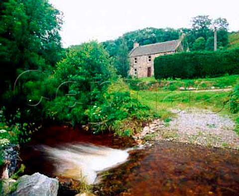 Dullan Water which runs past a number of whisky   distilleries in Dufftown Scotland   Speyside