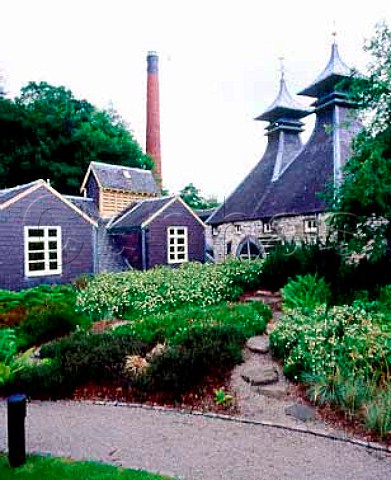 Twin pagodas of Strathisla whisky distillery  Its malt is one of the main constituents of Chivas   Regal  Keith Banffshire Scotland  Speyside