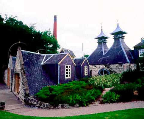 Twin pagodas of Strathisla whisky distillery  Its malt is one of the main constituents of Chivas   Regal  Keith Banffshire Scotland  Speyside