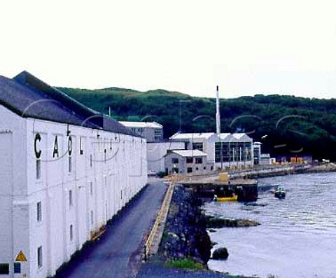 Caol Ila whisky distillery overlooking the   Sound of Islay the English translation of its name  Isle of Islay Scotland